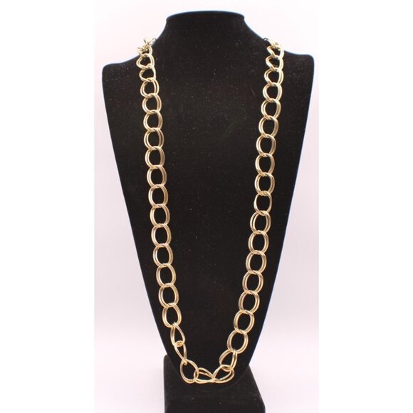 Sarah Coventry Necklace OR Chain Waist Belt Clip Closure Double Link Gold Tone - Picture 4 of 9